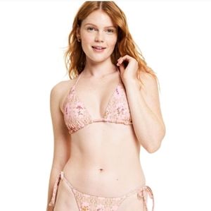 Agua Bendita x Target Dainty Floral/Stripe Print Reversible Triangle Bikini Top